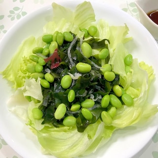 海藻と枝豆の中華風サラダ